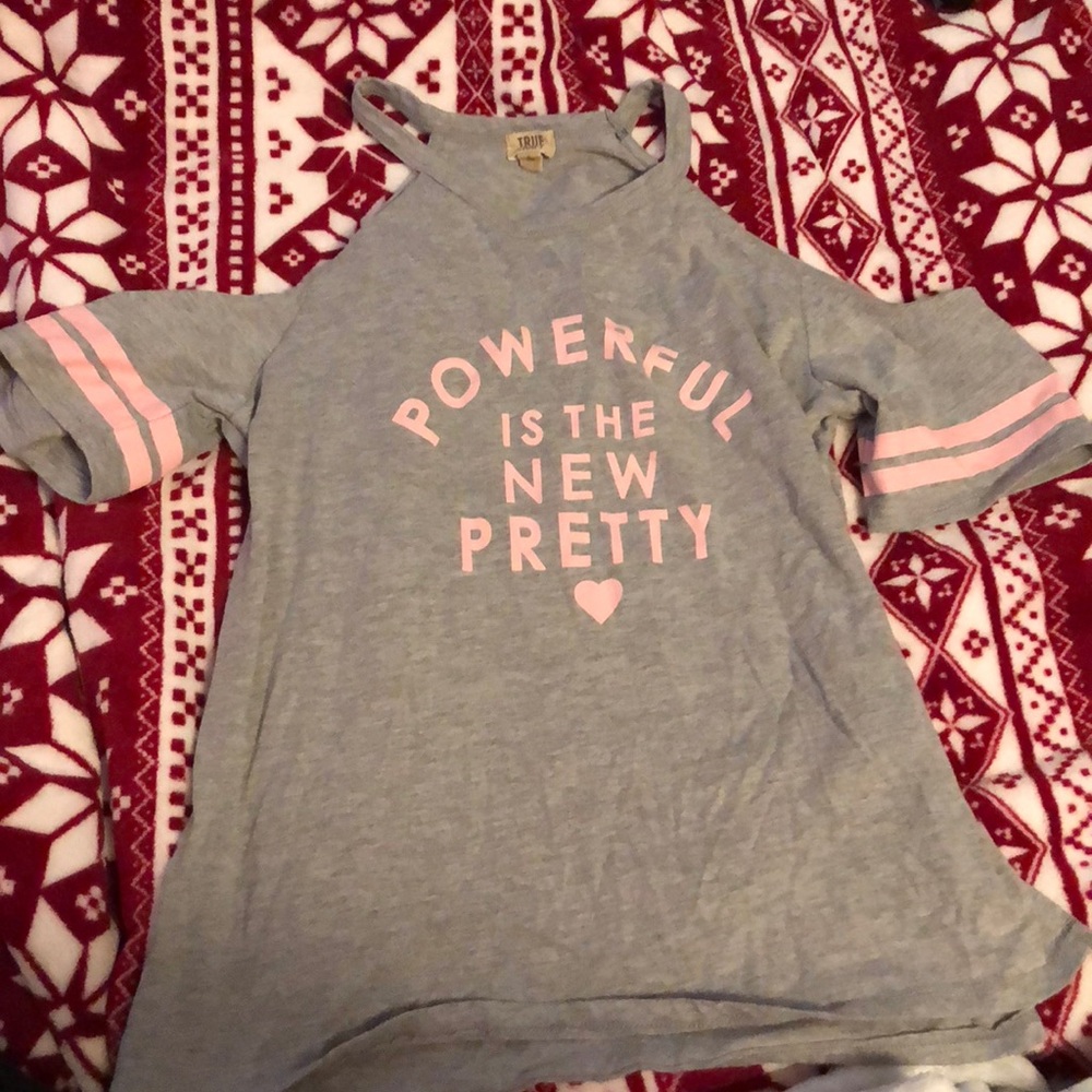 Tank top/halter top grey and pink.